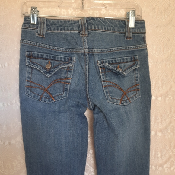 SO Wear it Declare it Jeans Womens Size 5 Blue Denim Flare Outdoors Mid Rise - Picture 3 of 14